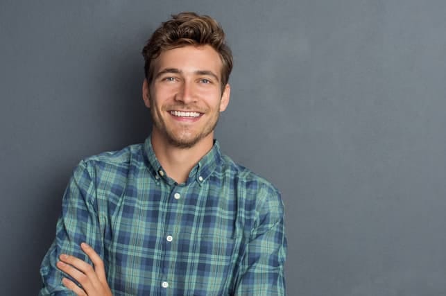 a portrait of a young man