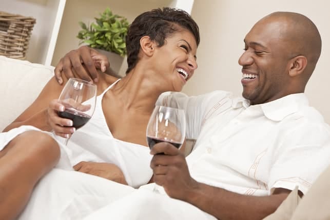 a black couple on a date